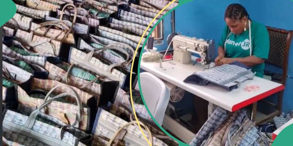 A lady makes 150 bags A lady makes 150 bags