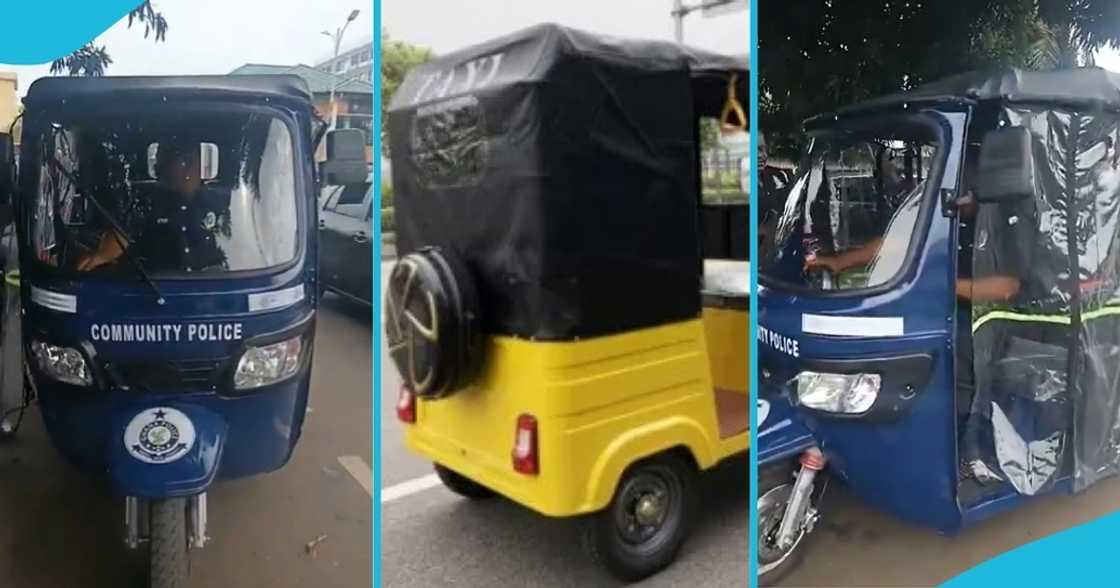 Ghana, trending, tricycle, pragya, police officer, community police pragya, police in pragya, police tricycle, pragya ban Ghana, trending, tricycle, pragya, police officer, community police pragya, police in pragya, police tricycle, pragya ban