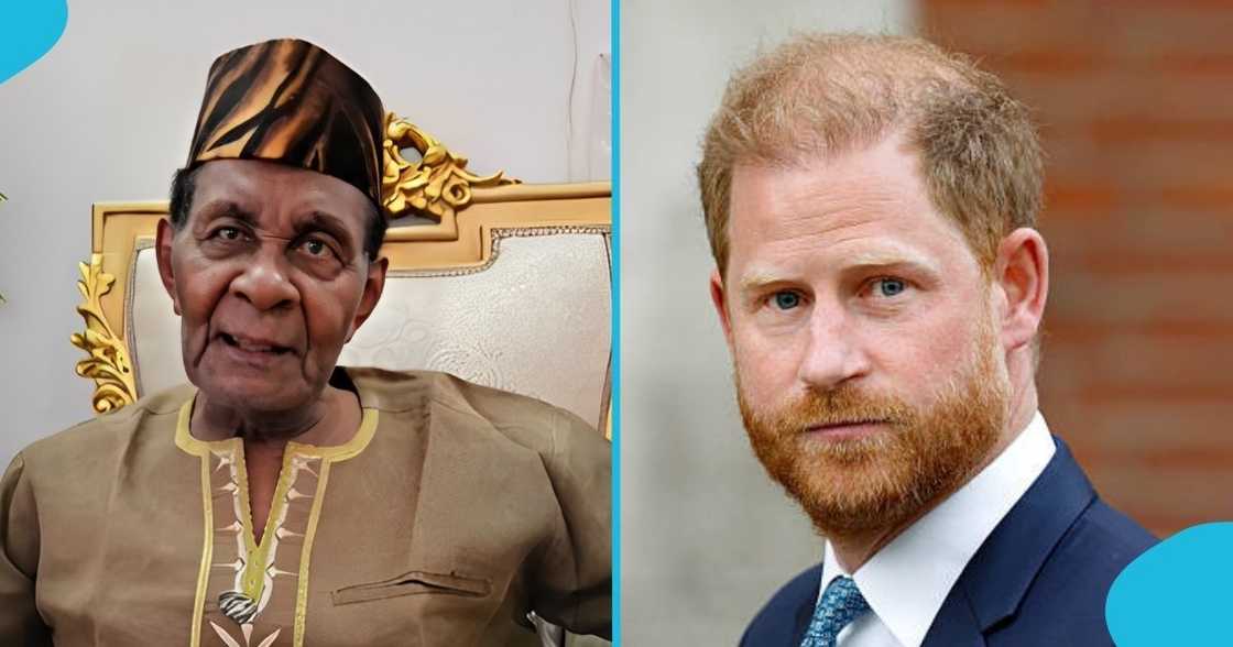 WO1 Joseph Ashitey Hammond, Ghanaian army, war veteran, Prince Harry, Duke of Sussex. WO1 Joseph Ashitey Hammond, Ghanaian army, war veteran, Prince Harry, Duke of Sussex.
