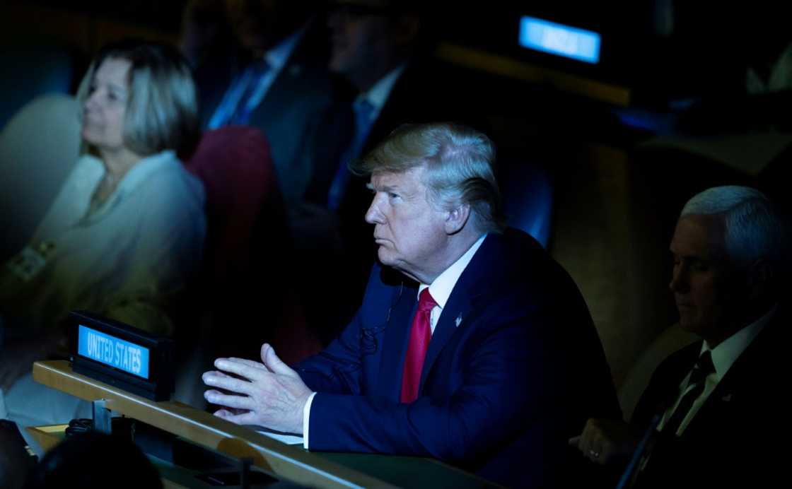 Then-president Donald Trump attends the 2019 UN Climate Action Summit in New York