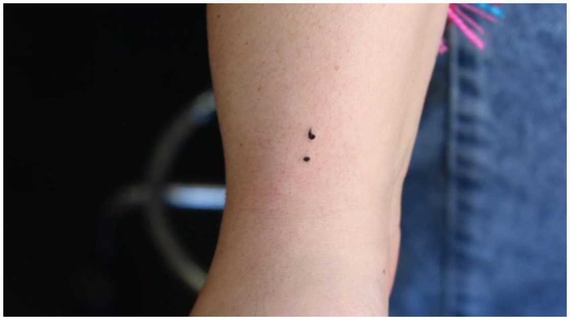 Semicolon tattoo meaning