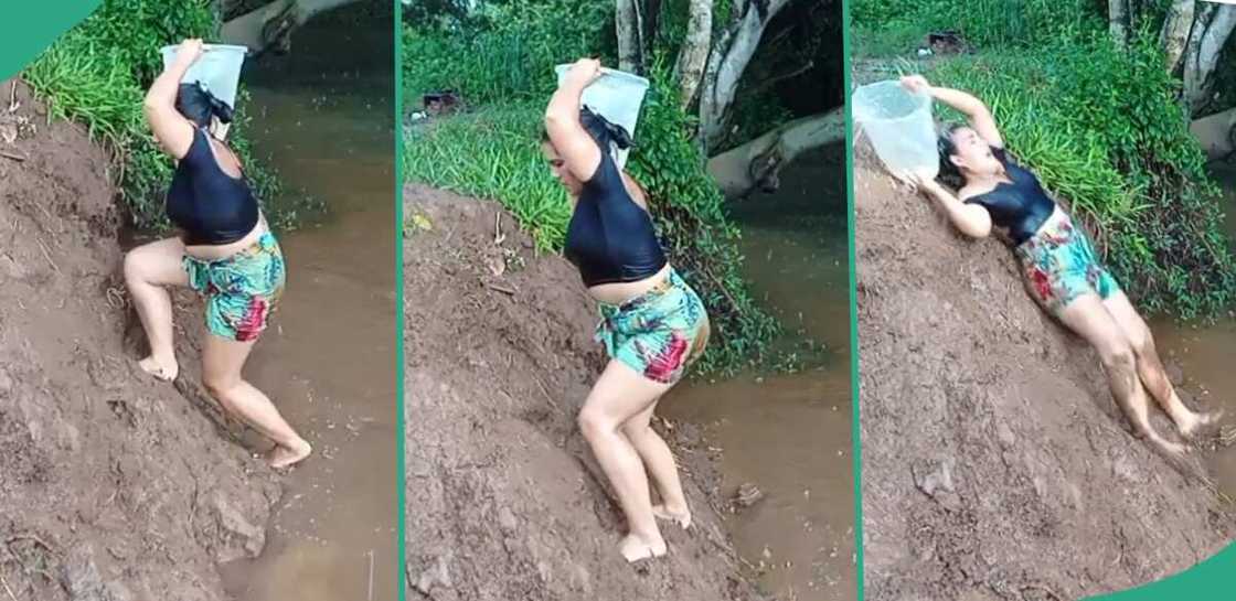 The lady fell fatally while fetching water. The lady fell fatally while fetching water.