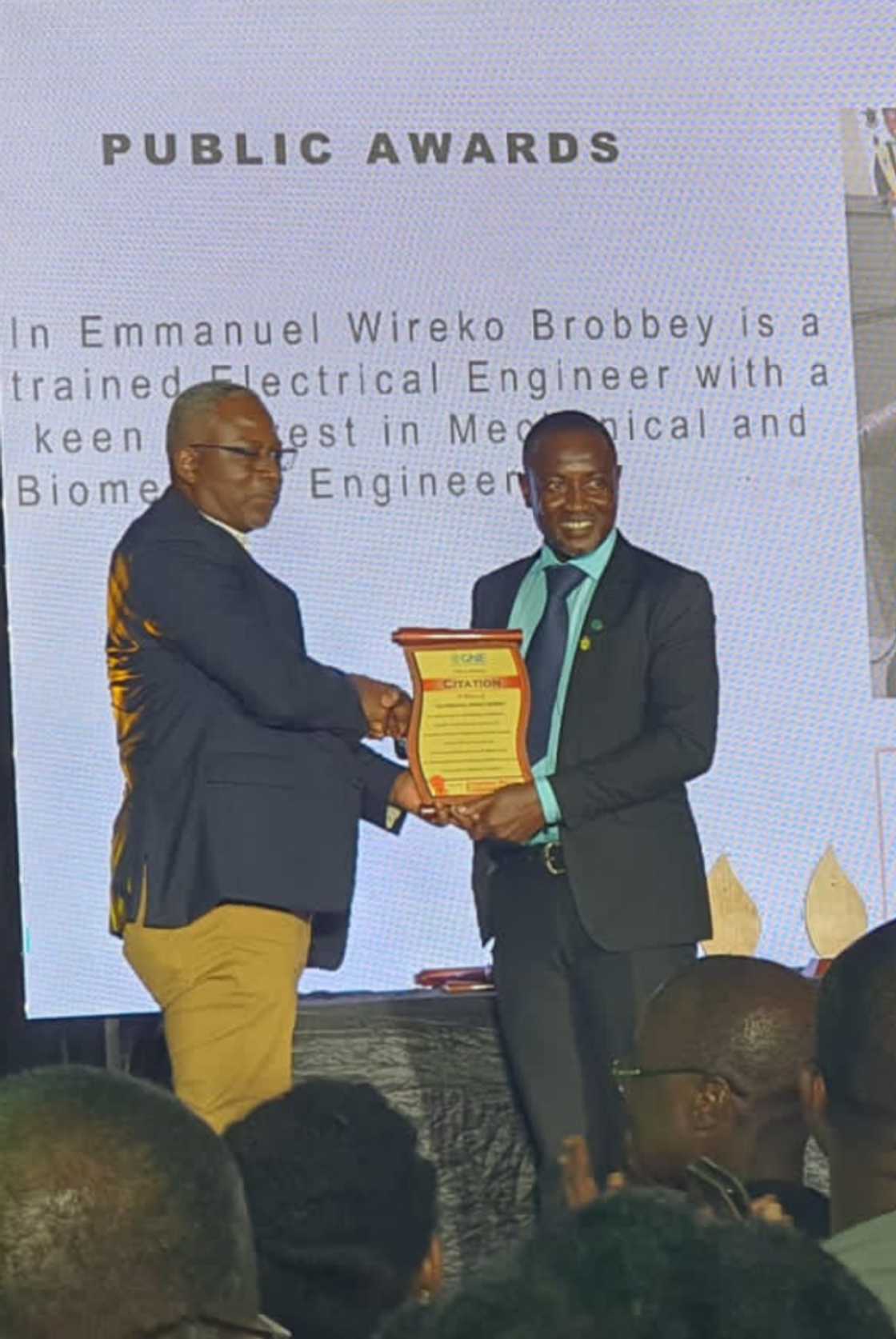 Ing. Emmanuel Wireko-Brobby at the 2022 Engineering Excellence Award was Invention. Ing. Emmanuel Wireko-Brobby at the 2022 Engineering Excellence Award was Invention.