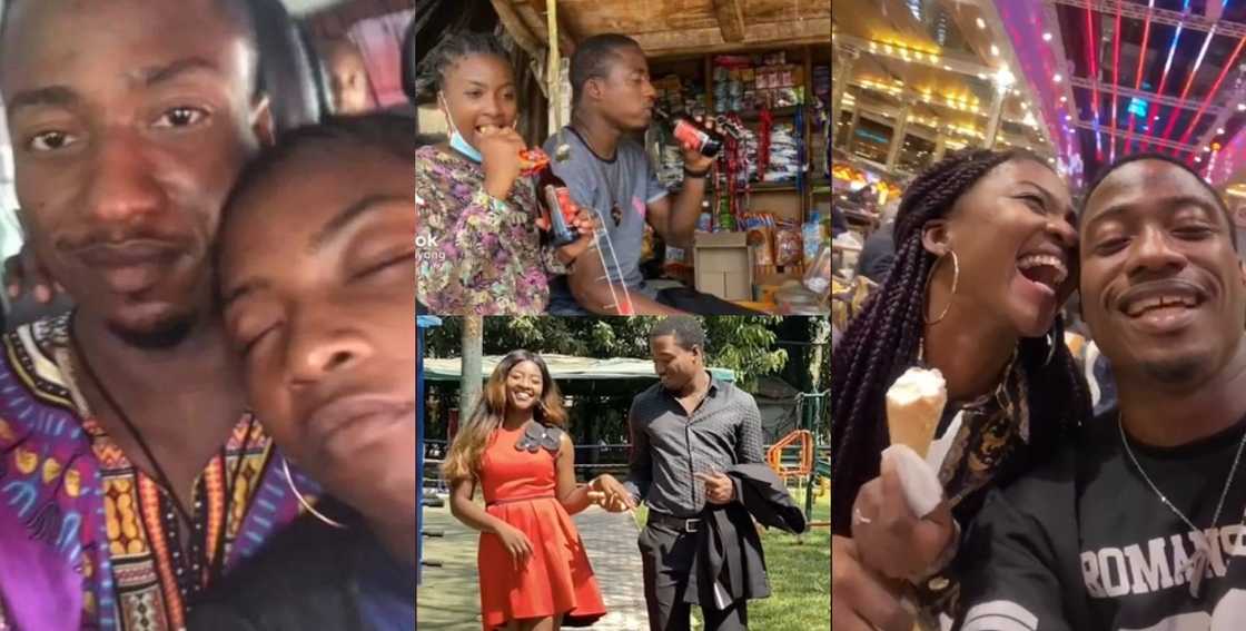 Collage showing how couple made it together Collage showing how couple made it together