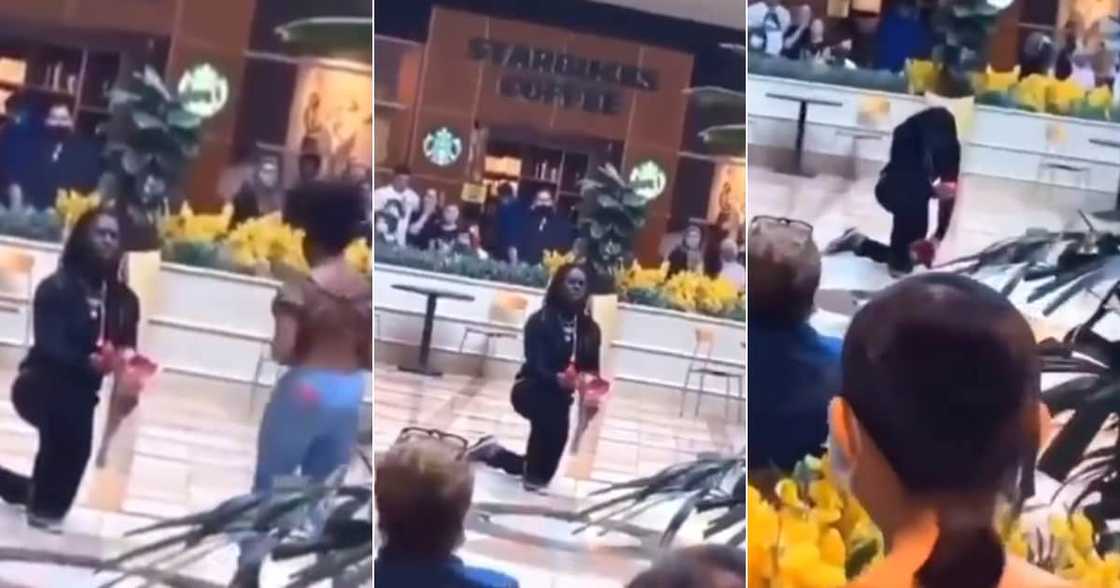 Mans Proposal Rejected in Public, Comforted by Kind Onlookers Mans Proposal Rejected in Public, Comforted by Kind Onlookers