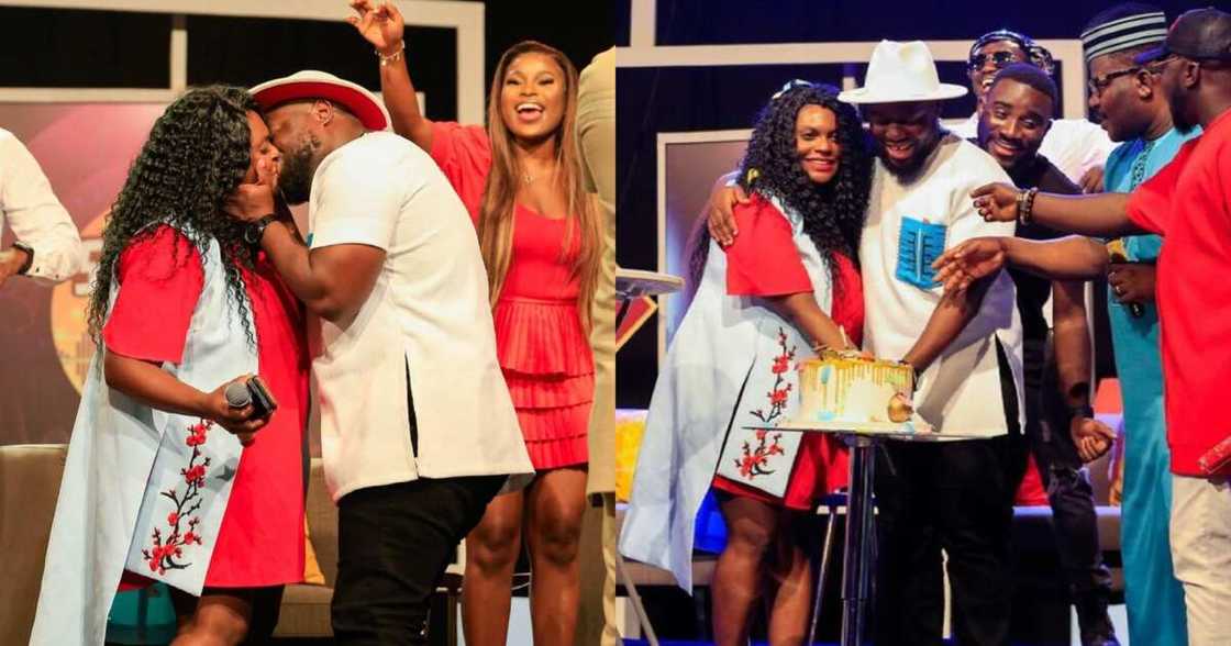 Giovani Caleb's Wife Belinda Boadu Surprises On Live TV For Their 5th Wedding Anniversary (Video)