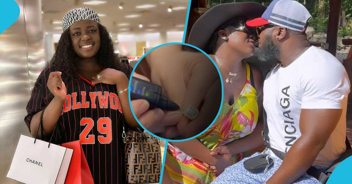 Tracey Boakye flaunts huge diamond ring from husband on 1st wedding anniversary