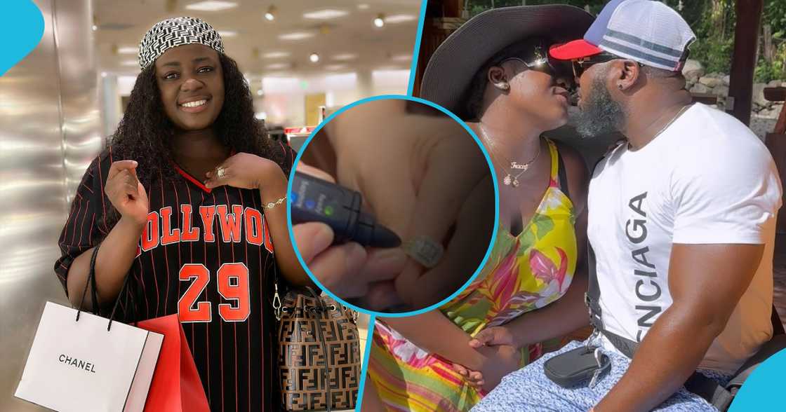 Tracey Boakye flaunts huge diamond ring from husband on 1st wedding anniversary Tracey Boakye flaunts huge diamond ring from husband on 1st wedding anniversary