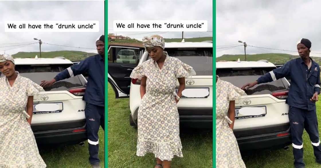 Woman's drunk uncle photobombs TikTok Woman's drunk uncle photobombs TikTok