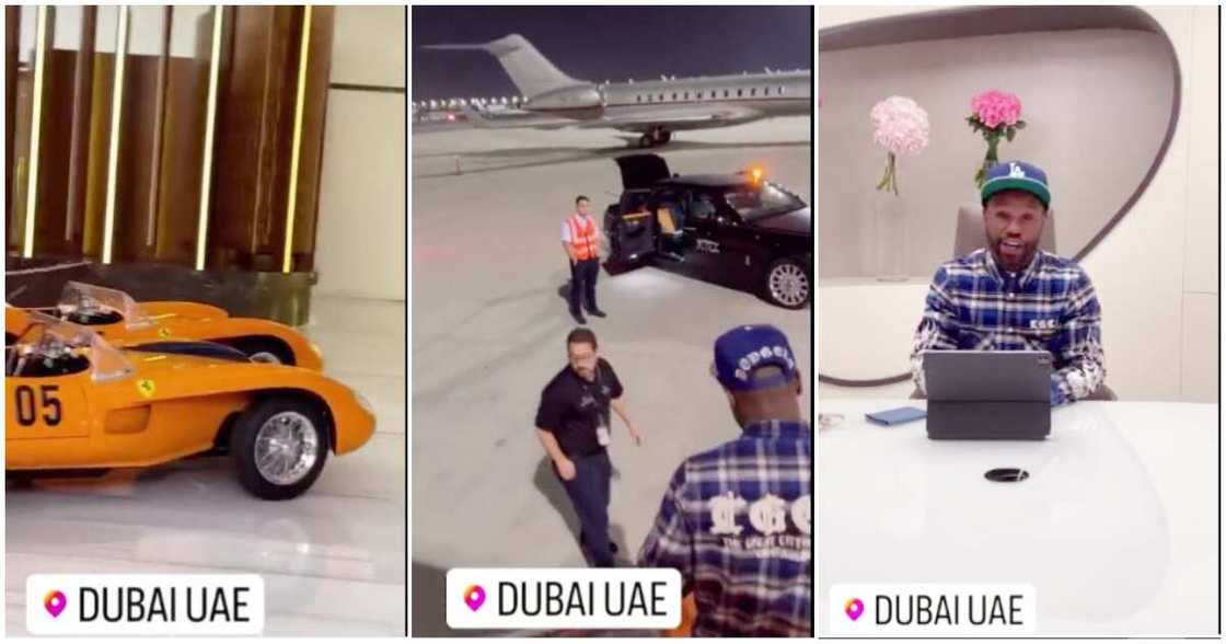 Floyd Mayweather at his airport in Dubai