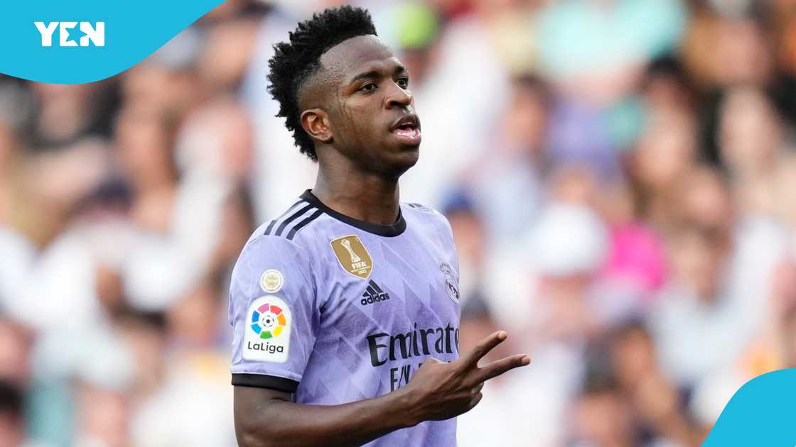 Vinicius Junior dropped a two-word message to Arsenal a day before their Champions League quarter-final second leg in Madrid. Vinicius Junior dropped a two-word message to Arsenal a day before their Champions League quarter-final second leg in Madrid.