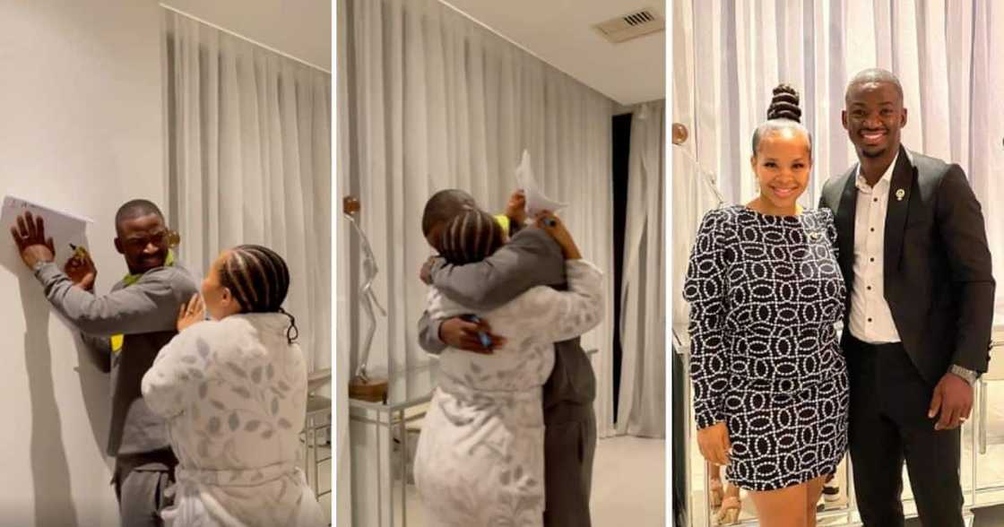 Lady Surprises Hubby, Pregnancy Reveal, Cute Video