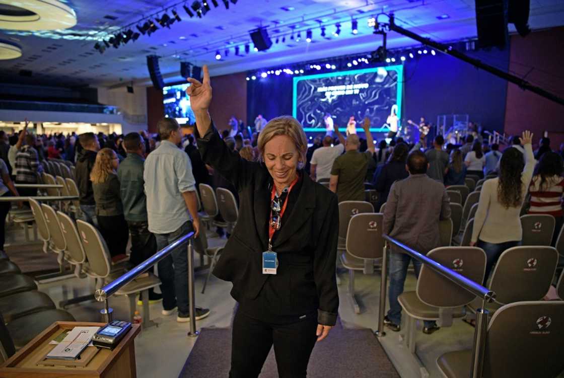 Backing Bolsonaro? -- A volunteer at the Assembly of God evangelical church Backing Bolsonaro? -- A volunteer at the Assembly of God evangelical church