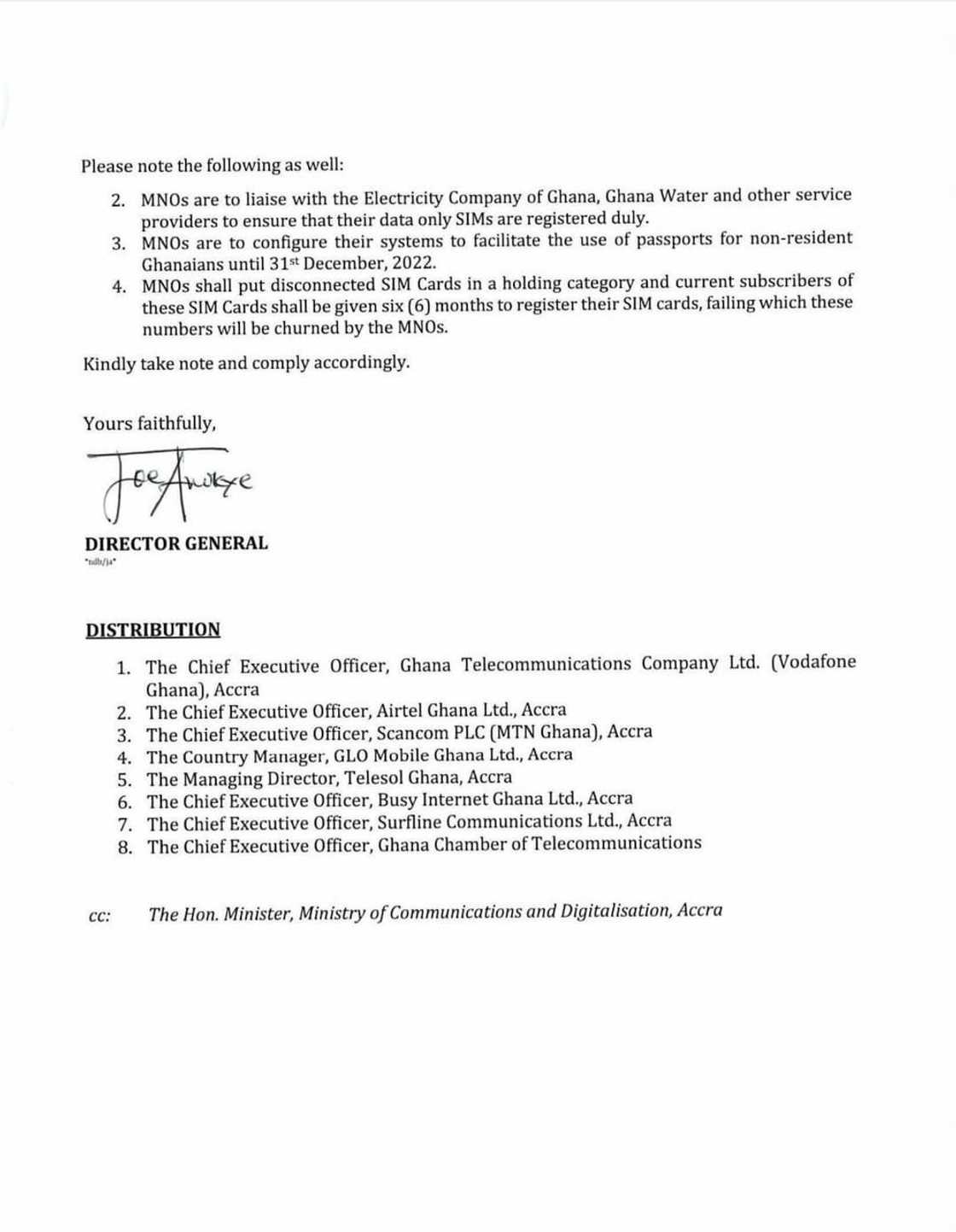 Second part of the NCA statement on sanctions against unregistered SIM card users Second part of the NCA statement on sanctions against unregistered SIM card users