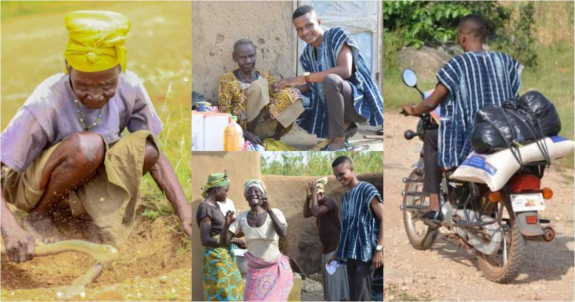 Basintale Baba: Man celebrated for providing blind woman who breaks stones for a living with food items Basintale Baba: Man celebrated for providing blind woman who breaks stones for a living with food items