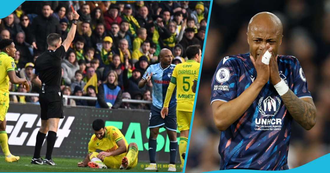 Dede Ayew red card Dede Ayew red card