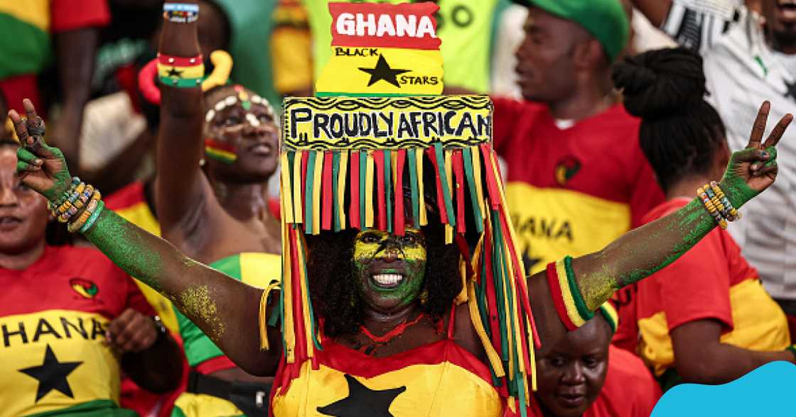Ghanaian lady in her costume at the 2023 AFCON Ghanaian lady in her costume at the 2023 AFCON