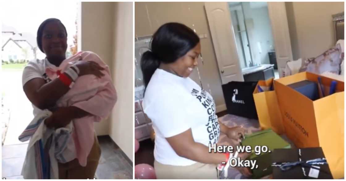 Husband gifts wife designer items after labour Husband gifts wife designer items after labour