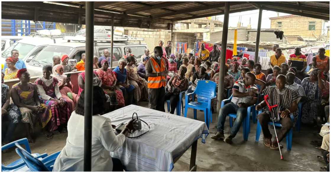 Madam Affo-Toffey and traders at Agbogbloshie Market Madam Affo-Toffey and traders at Agbogbloshie Market