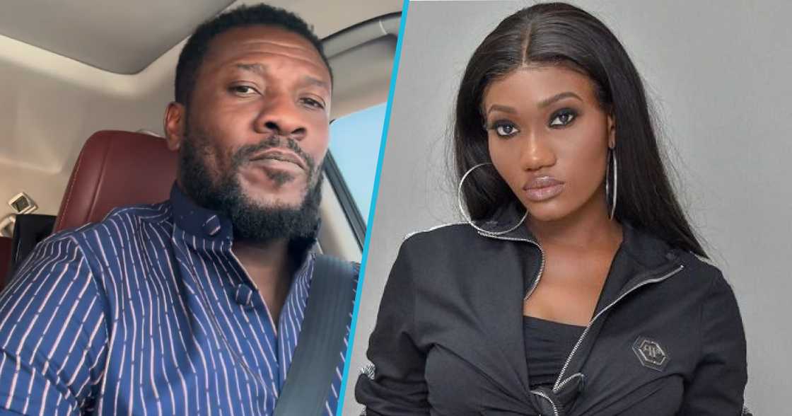 Photos of Asamoah Gyan and Wendy Shay.