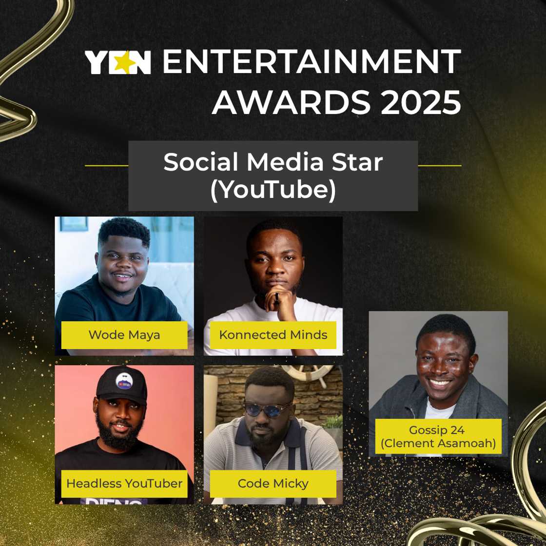 YEN Awards 2025, YouTubers, Wode Maya, Konnected Minds, Headless YoutUber, Code Micky, Gossip 24 (Clement Asamoah)