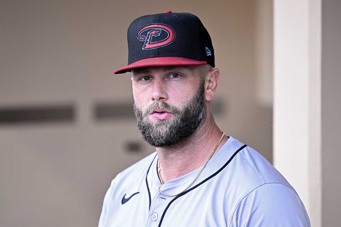 Christian Walker looks on before the game against the San Diego Padres