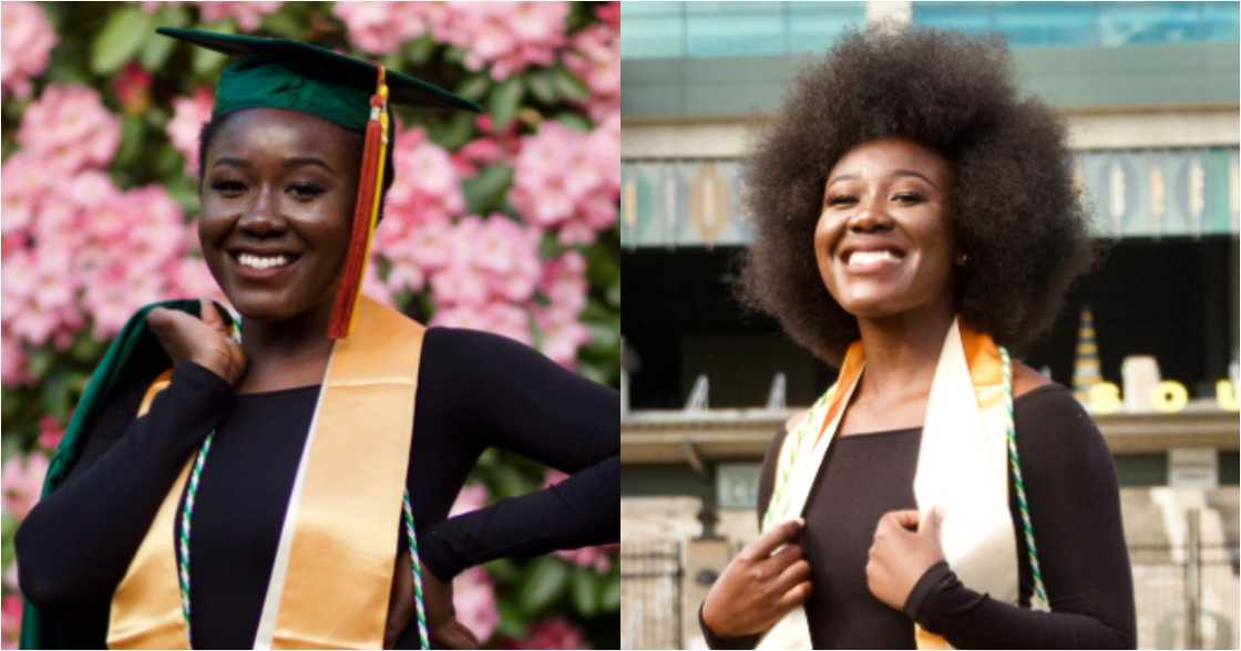 Maths 'shark': Brilliant lady drops beautiful photos as she bags degree in Maths from top university