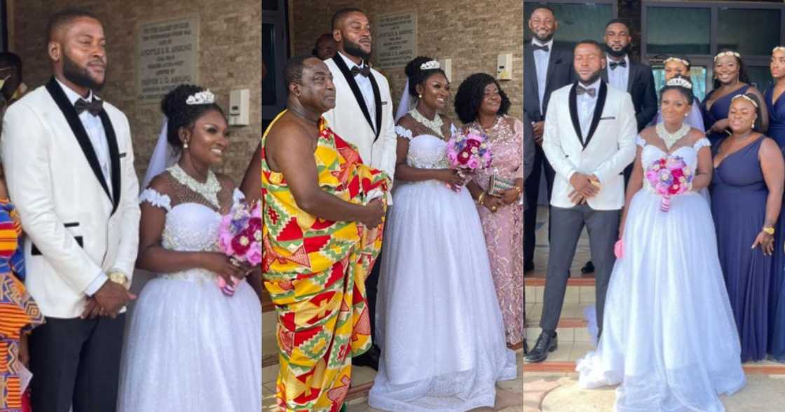 Beautiful white wedding photos drop as Okay FM presenter marries husband Nana Yaw