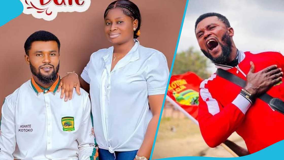Dyed-in-the-wool Asante Kotoko fan Nana Pooley demonstrated his love for the club at his wedding. Dyed-in-the-wool Asante Kotoko fan Nana Pooley demonstrated his love for the club at his wedding.