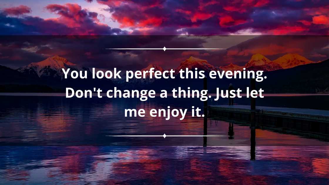 Romantic good evening message for her