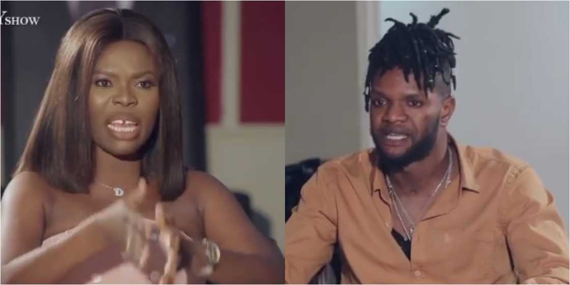 Delay shocks Ogidi Brown with bold question as she interviews him on her show (Video) Delay shocks Ogidi Brown with bold question as she interviews him on her show (Video)