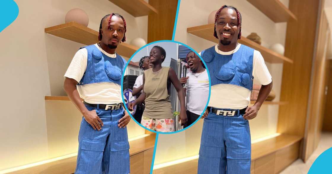 Dancegod Lloyd happily hypes up female dancer Dancegod Lloyd happily hypes up female dancer