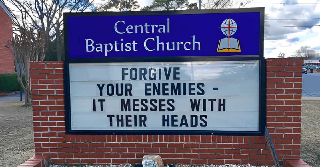 A funny church sign for Central Baptist Church.