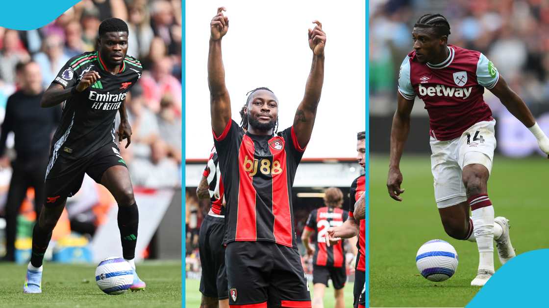 Antoine Semenyo, Thomas Partey, Mohammed Kudus, Ghana's top scorer, 2024/25 Premier League. Antoine Semenyo, Thomas Partey, Mohammed Kudus, Ghana's top scorer, 2024/25 Premier League.