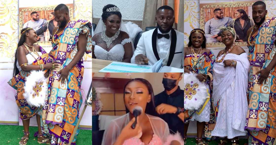 Awareso: First photo from Despite Media's Abena Moet and husband white wedding drops Awareso: First photo from Despite Media's Abena Moet and husband white wedding drops