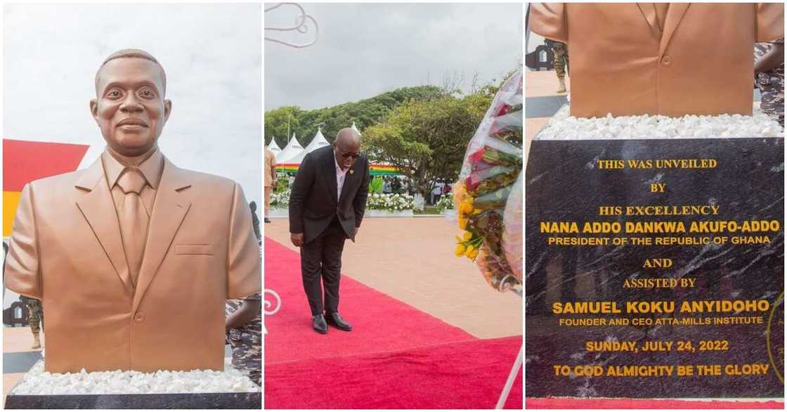 Atta-Mills statue unveiled by Nana Addo