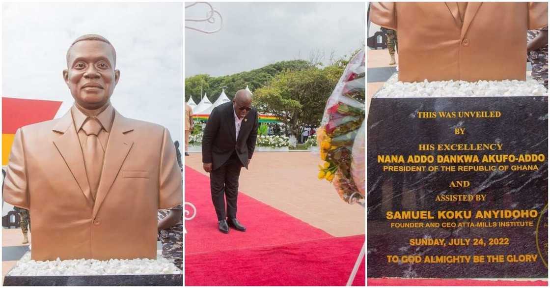Atta-Mills statue unveiled by Nana Addo Atta-Mills statue unveiled by Nana Addo