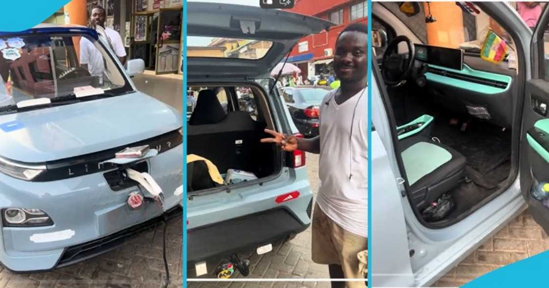 Ghanaian man flaunts sleek electric vehicle Ghanaian man flaunts sleek electric vehicle