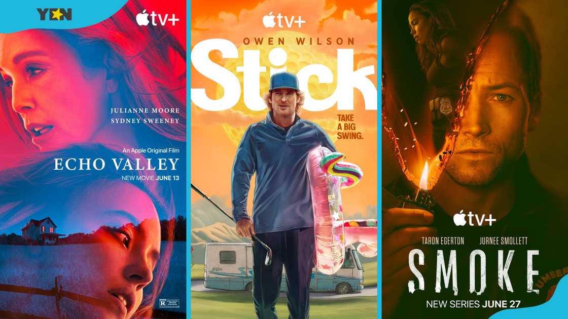 Apple TV releases in June 2025: Echo Valley (L), Stick (C), Smoke (R) Apple TV releases in June 2025: Echo Valley (L), Stick (C), Smoke (R)