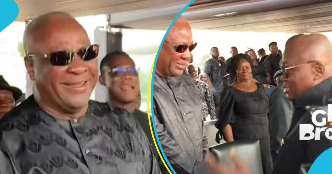 Mahama and Akufo-Addo at ET Mensah's funeral