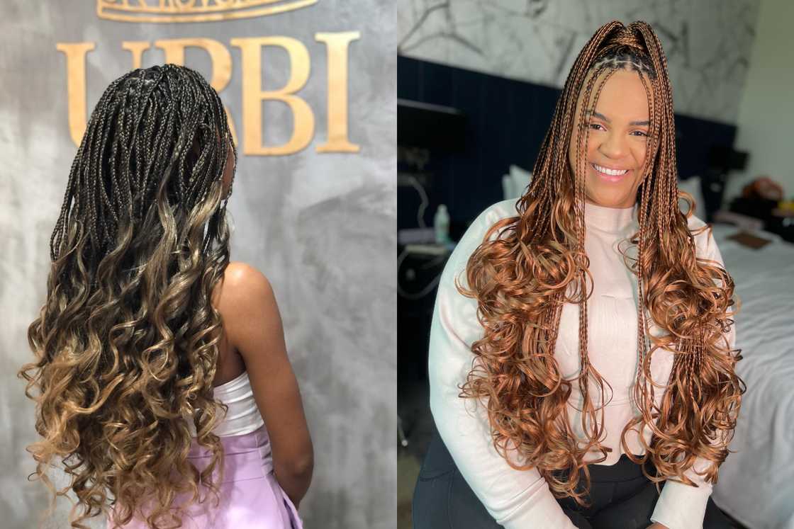 knotless braids with curls knotless braids with curls