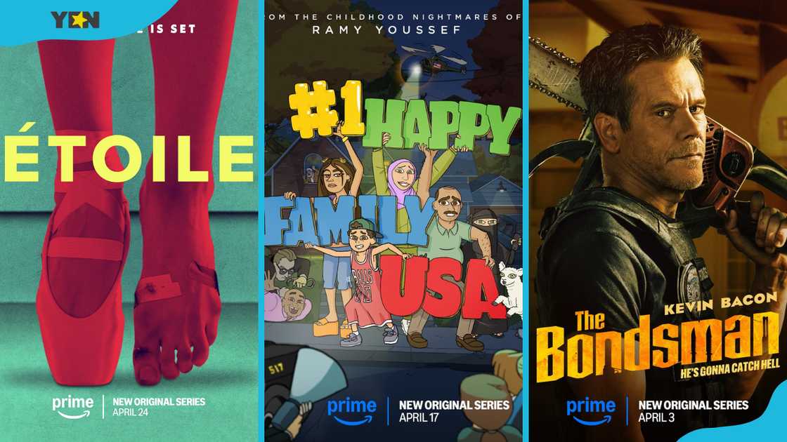 Étoile (L), #1 Happy Family USA (C), The Bondsman (R) promotional posters. Étoile (L), #1 Happy Family USA (C), The Bondsman (R) promotional posters.