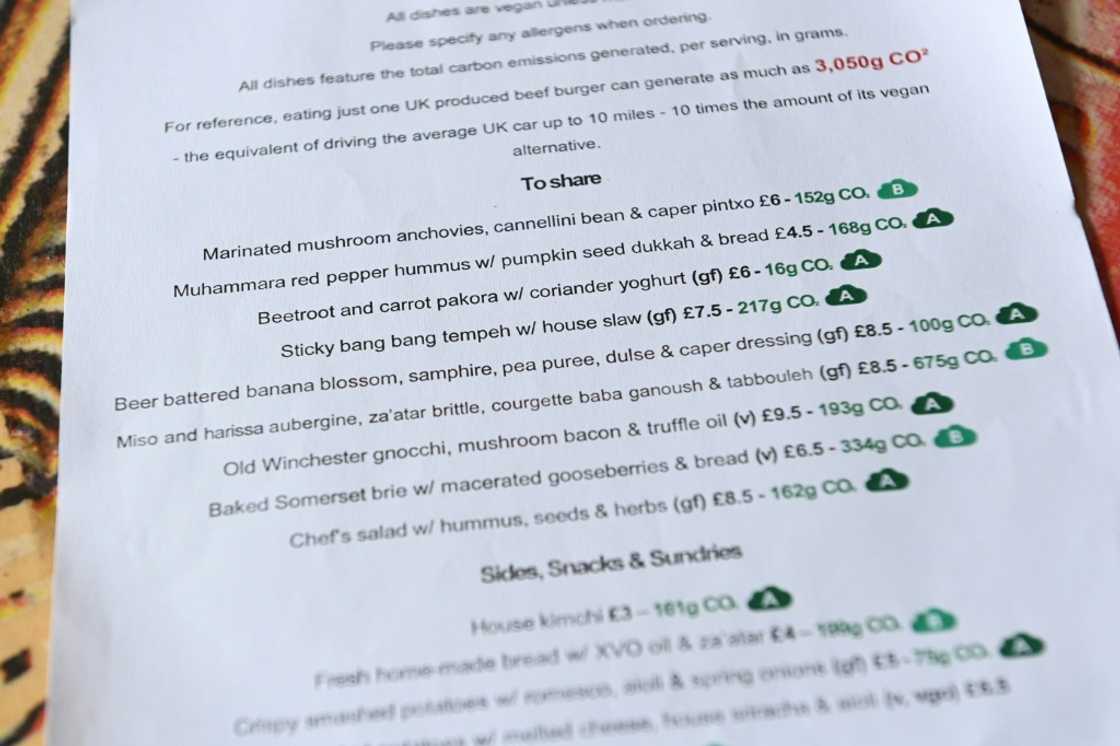 The Canteen became in July the first restaurant to agree to put its carbon footprint on the menu under a campaign spearheaded by UK vegan campaigning charity Viva!