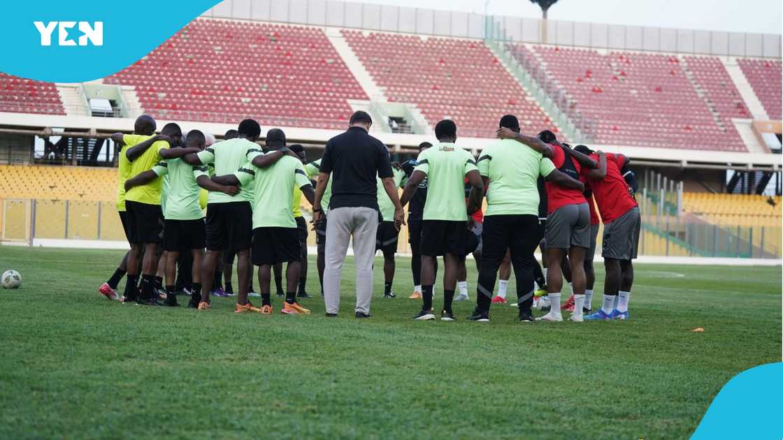 Black Stars of Ghana started training at Accra Sports Stadium on March 17, 2025 ahead of the Ghana vs Chad FIFA World Cup qualifier