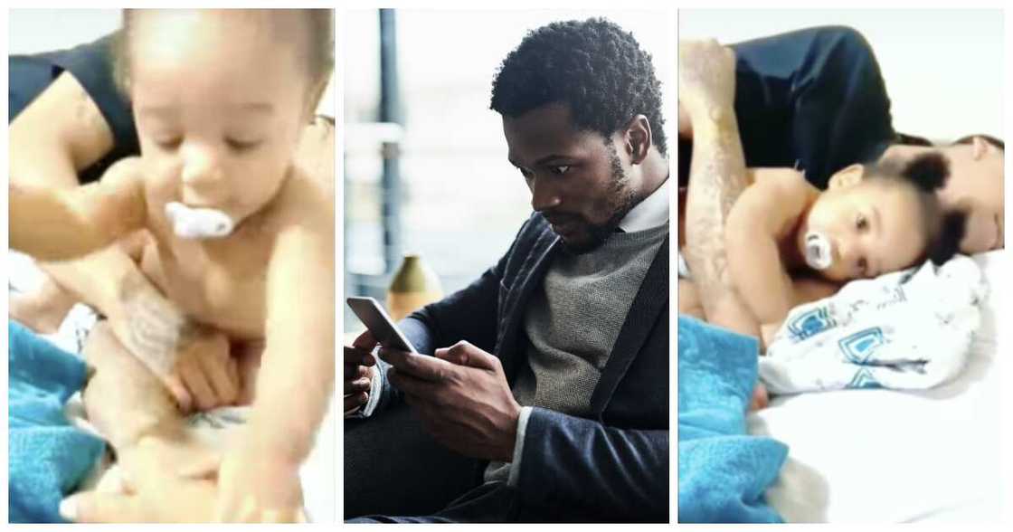 Girl removes dad's hand from mom and puts it on herself Girl removes dad's hand from mom and puts it on herself