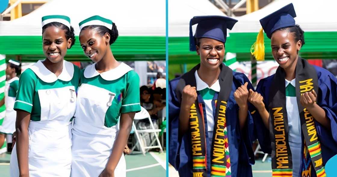 Ghanaian twins, nurses, nursing school, WASSCE, WAEC.