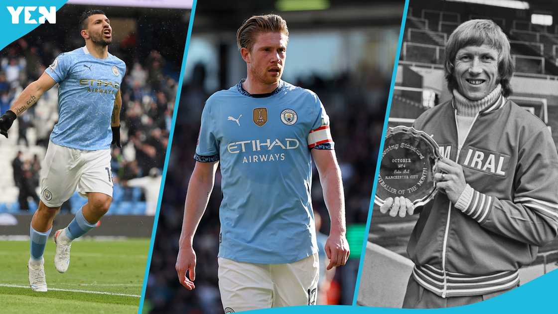 10 Absolute legends of Manchester City , featuring Sergio Kun Aguero, Kevin De Bruyne, Colin Bell and seven other greats