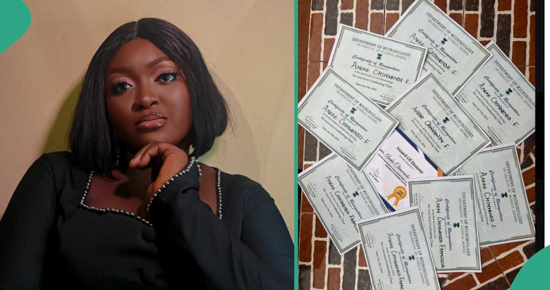 Lady wins many awards at UNN, Enugu. Lady wins many awards at UNN, Enugu.