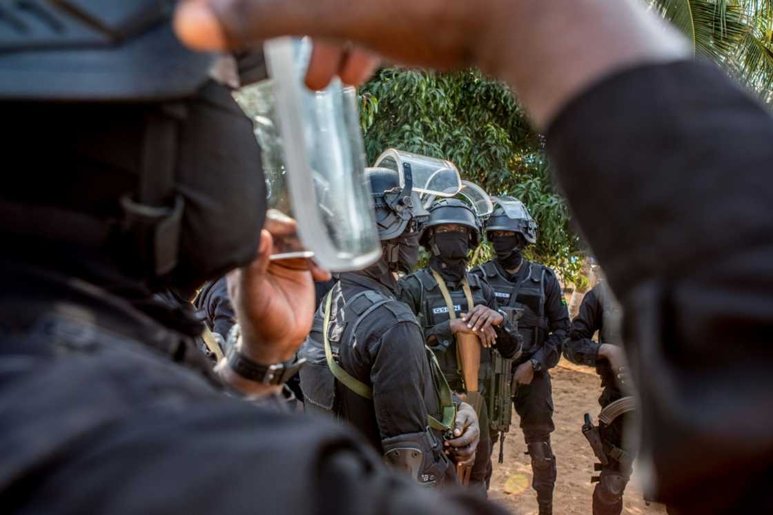 Anti-terrorist police in a training exercise in the Togolese capital Lome last week Anti-terrorist police in a training exercise in the Togolese capital Lome last week