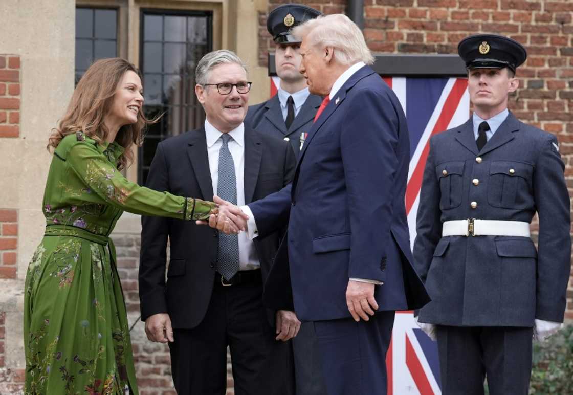 Starmer and his wife Victoria greeted Trump at the UK prime minister's country retreat, Chequers, near London